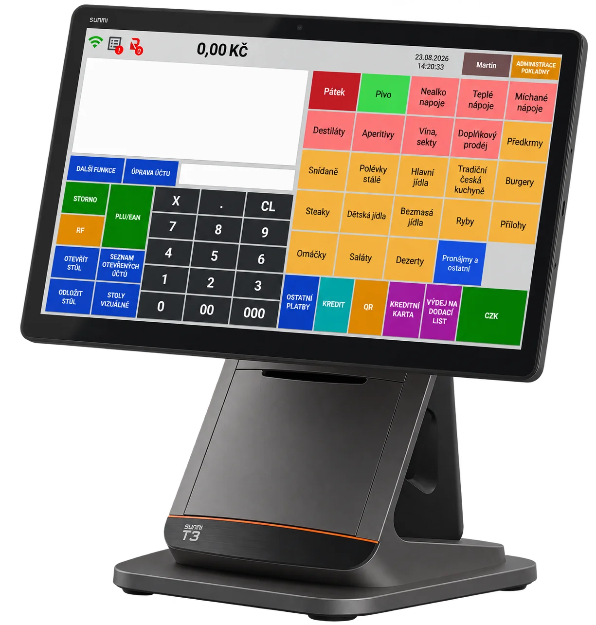 SUNMI T3 80mm + aplikace Restaurace MAX