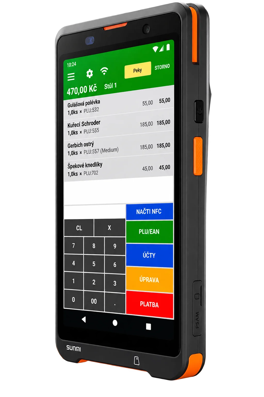 SUNMI P2 MINI + aplikace MAXI mobilní číšník - Platební terminál