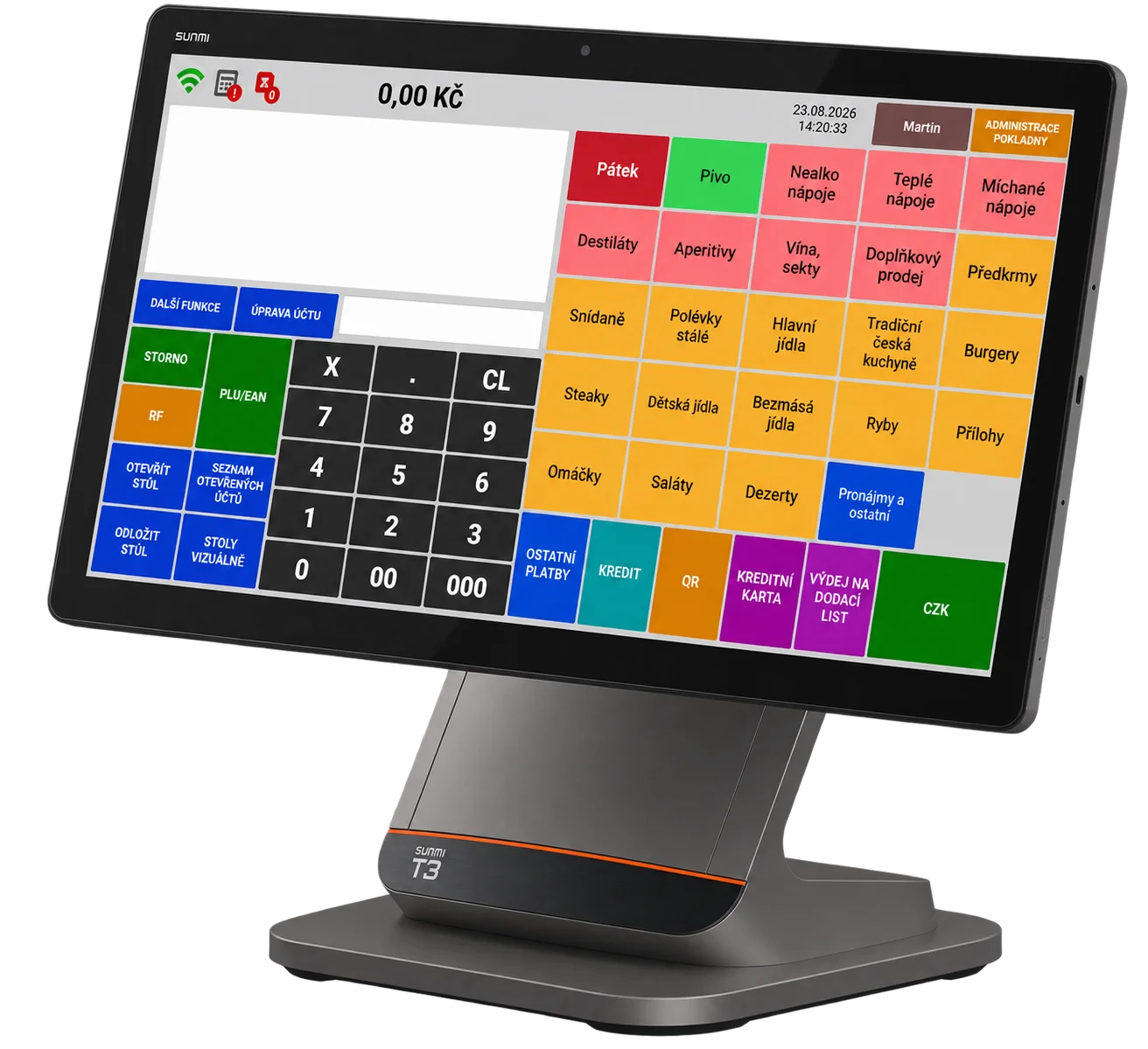 SUNMI T3 + aplikace Restaurace MAX – kopie